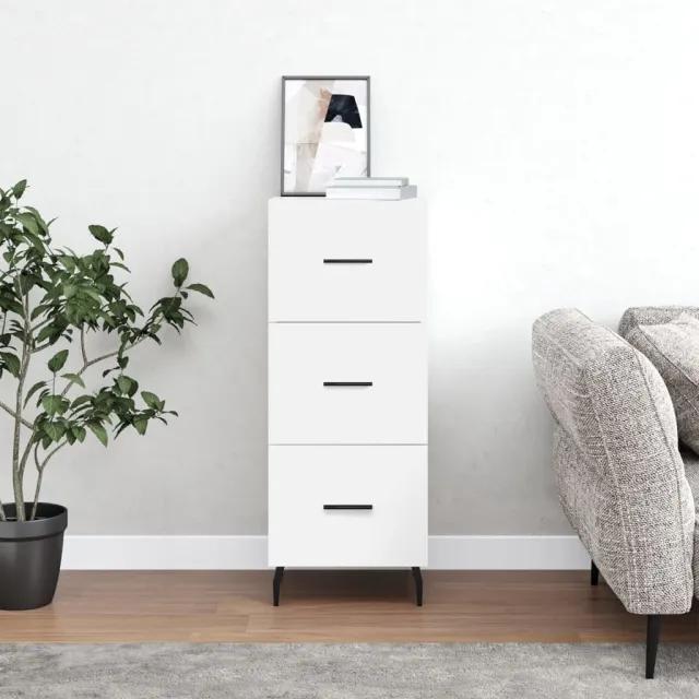 vidaXL Dressoir 34,5x34x90 cm bewerkt hout wit, foto 2