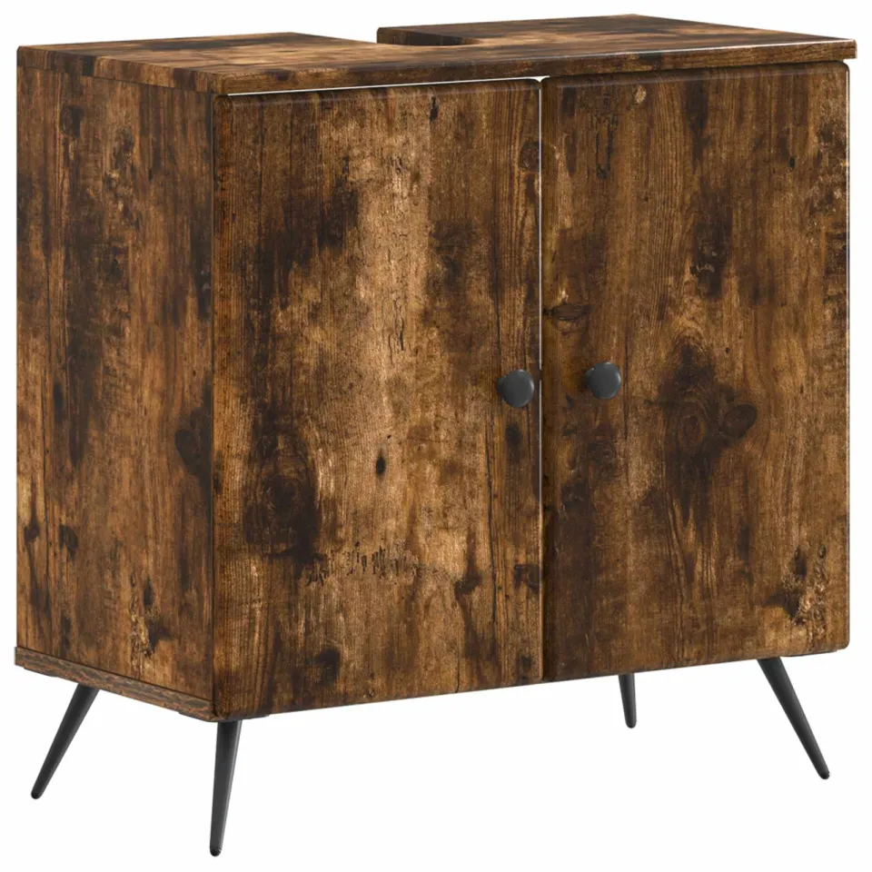 vidaXL Badkamer wastafelkast BREDA Gerookt eiken 59,5 x 31,5 x 59 cm, foto 3