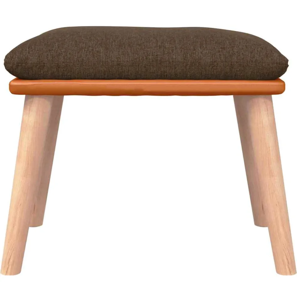 vidaXL Voetenbank 45x29,5x35 cm stof en kunstleer bruin