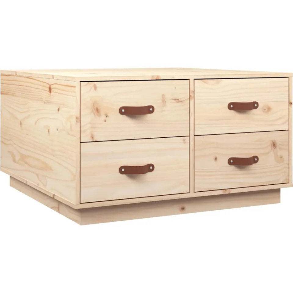 vidaXL Salontafel 80x80x45 cm massief grenenhout Bruin