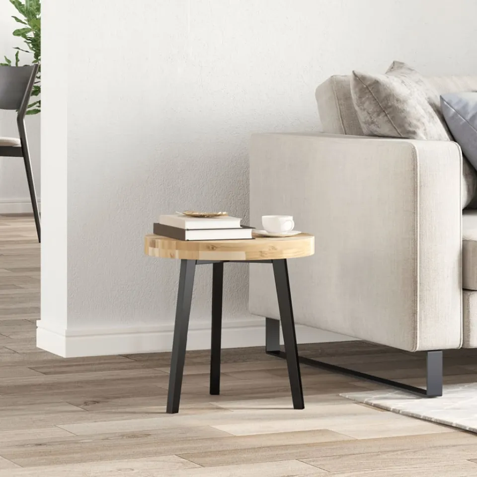 vidaXL Tafelblad rond Ø 40x4 cm massief acaciahout bruin, foto 2
