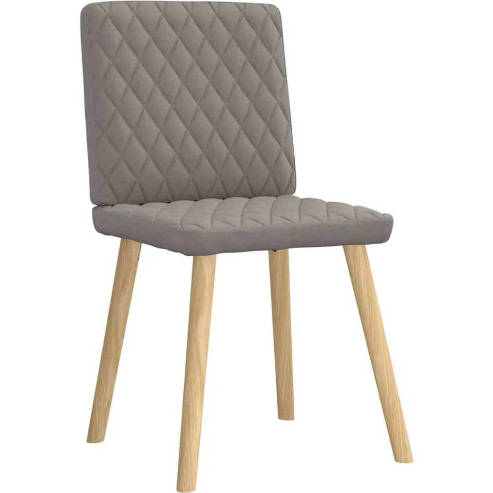 vidaXL Eetkamerstoelen 6 st stof taupe