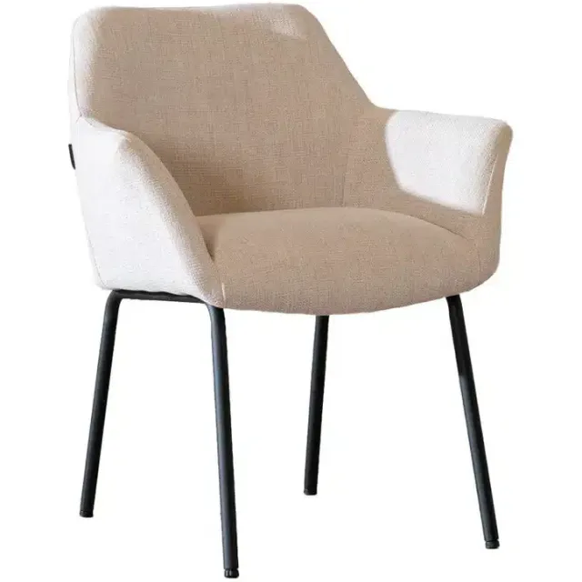 NordXL Eetkamerstoel Sten beige gerecycled polyester