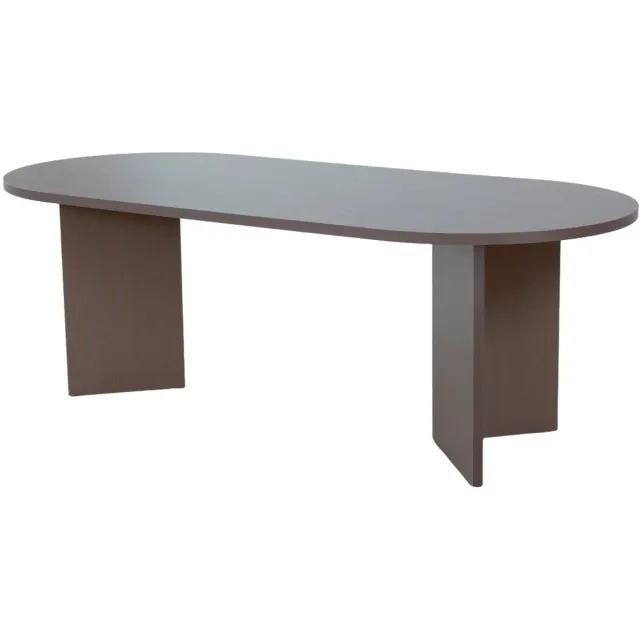 Lizzely Garden & Living Eettafel Japandi ovaal 200cm walnoot melamine Nancy Japanse eetkamertafel