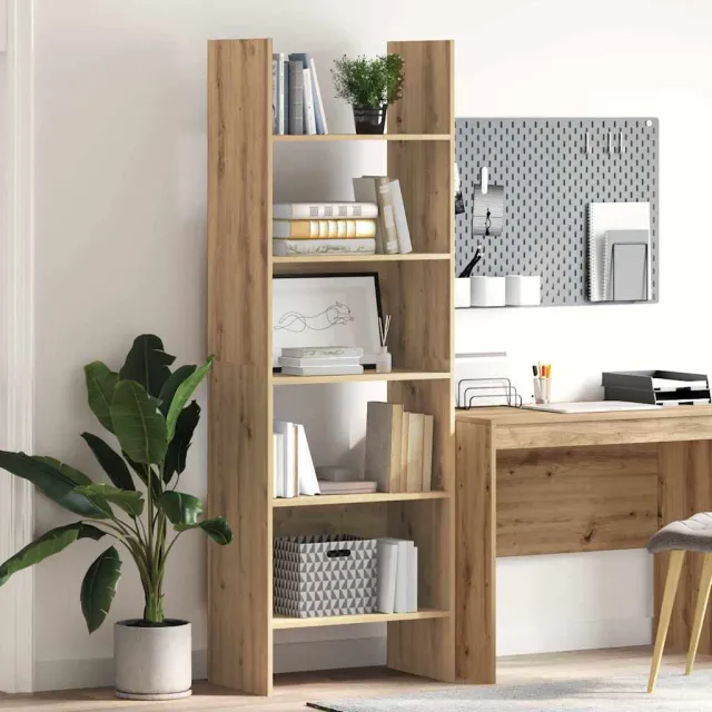 vidaXL Boekenkast 5-laags 60 x 35 x 180 cm Bewerkt hout Artisan Eiken, foto 2