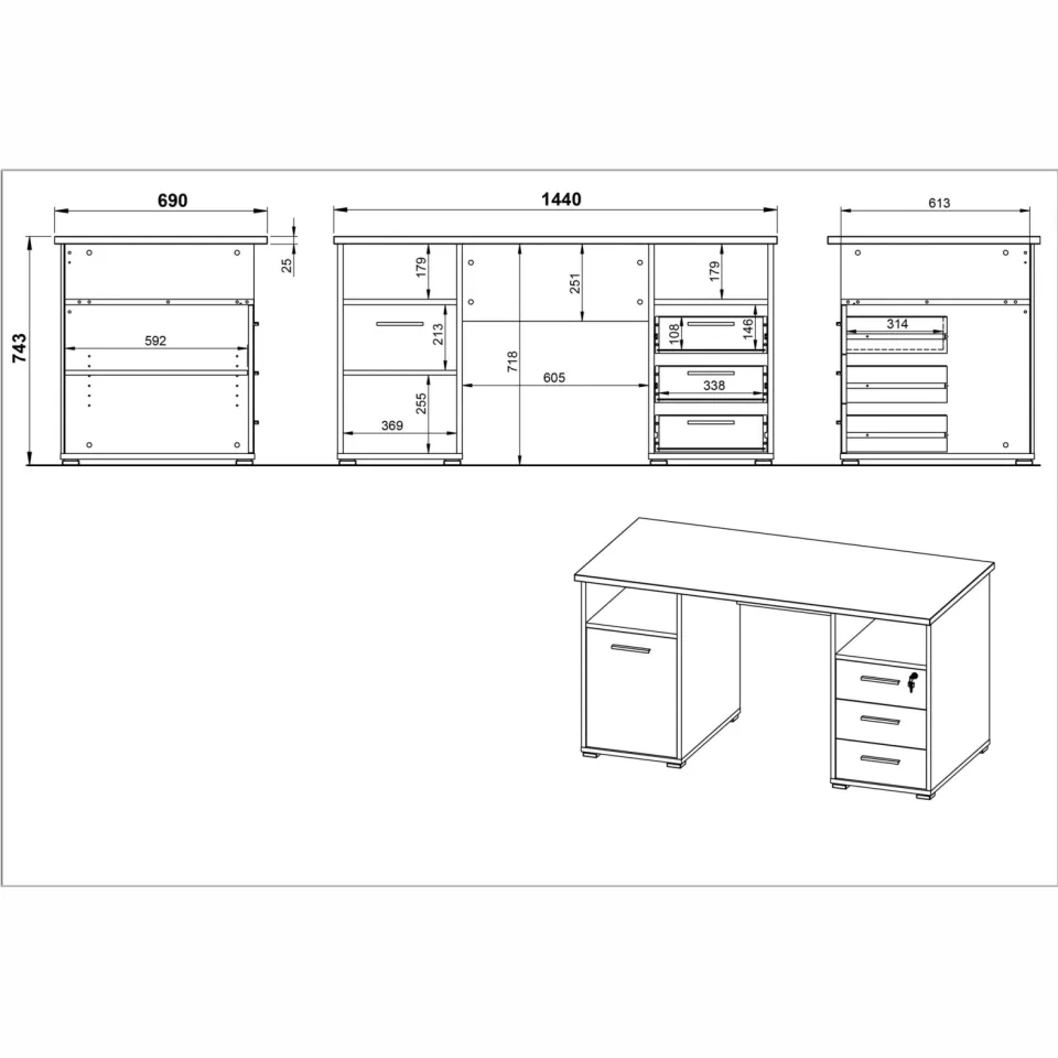 Bureau Carter bruin, foto 4