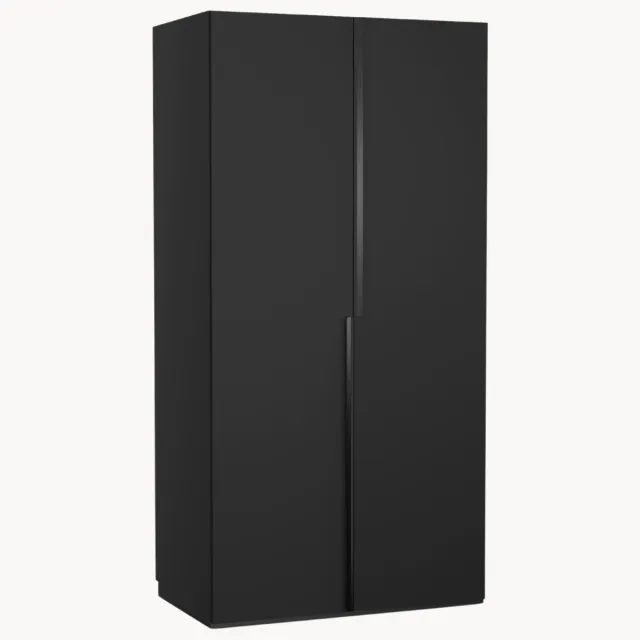 Westwing Collection Modulaire draaideurkast Leon, 100 cm breed, diverse varianten Zwart