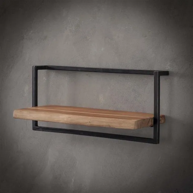 AnLi Style AnLi-Style Wandplank Sjimmie 30x65 cm Naturel/Zwart
