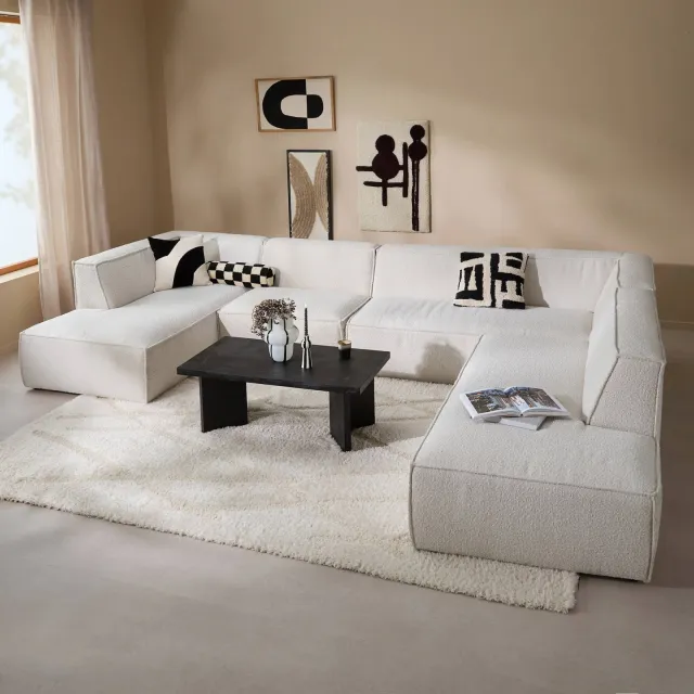 NOUS Living hoekbank Newton hoek rechts - crème, foto 2
