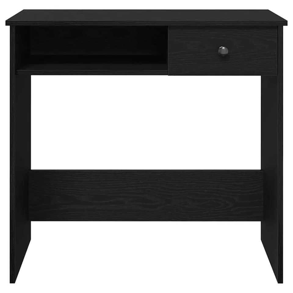 vidaXL Bureau 80x40x75 cm bewerkt hout zwart, foto 4