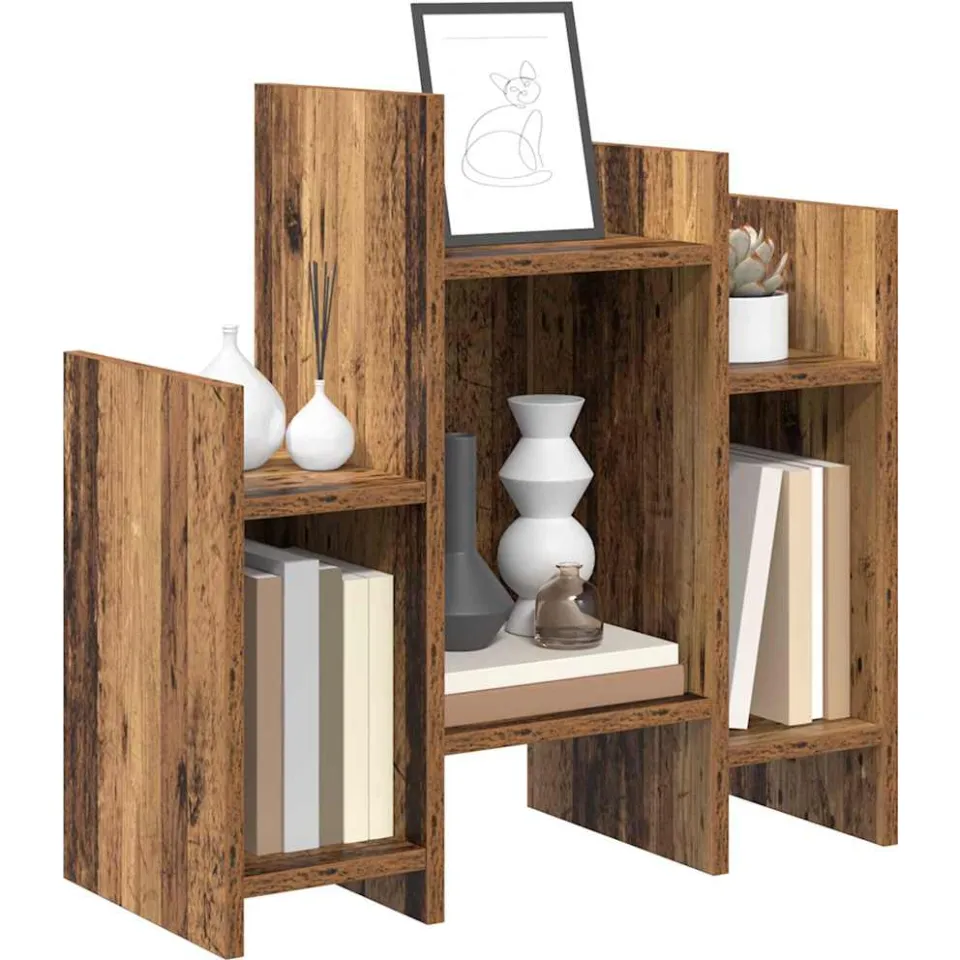 vidaXL Bijzetkast Oudhout 60 x 26 x 60 cm Bewerkt hout Bruin