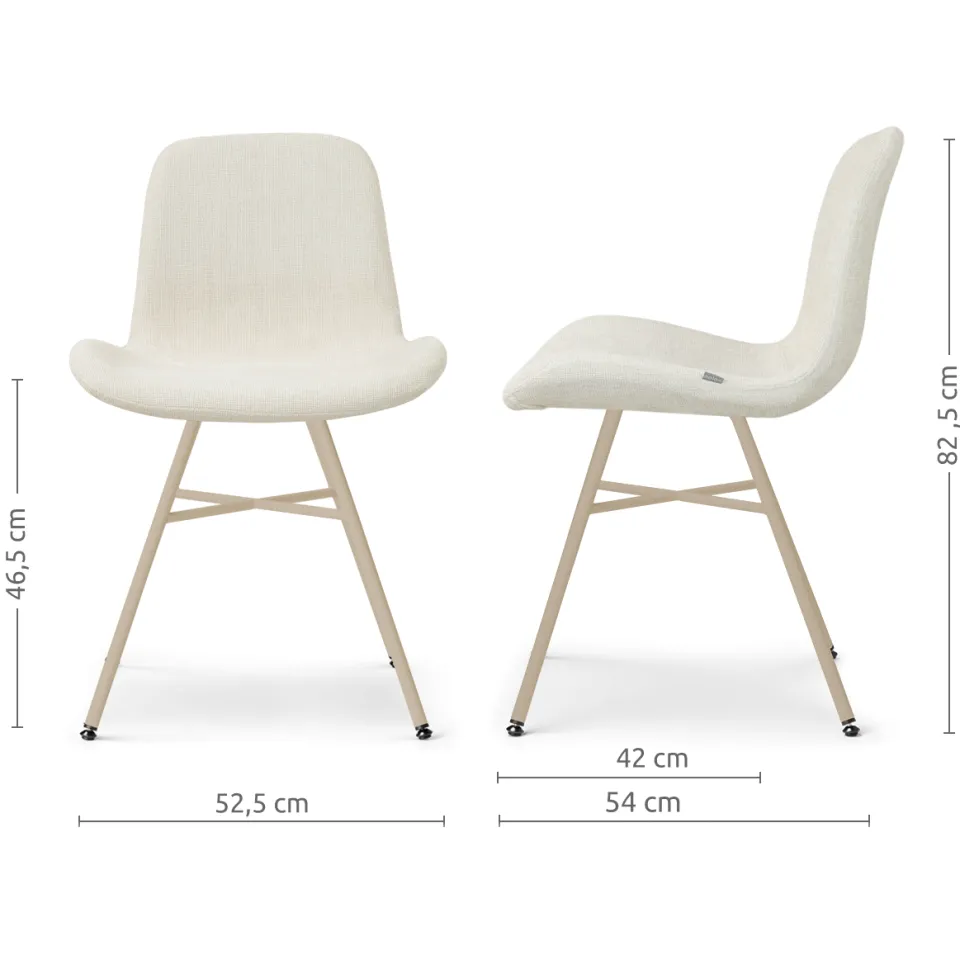 Nolon Noa-Fé eetkamerstoel cottonbeige - beige onderstel, foto 2