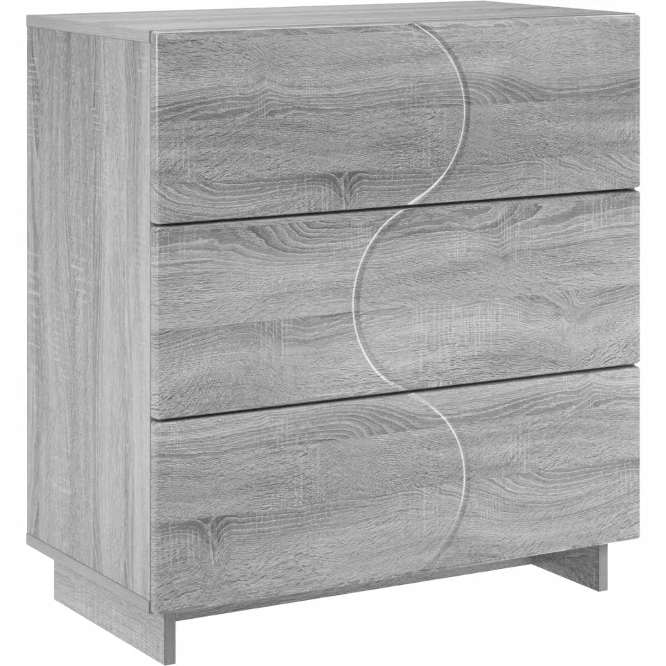 vidaXL Dressoir Grijs Sonoma 70 x 38 x 75 cm Bewerkt hout, foto 4