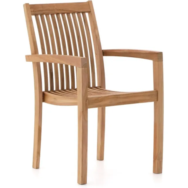 Sunyard Furniture Sunyard Jakarta dining tuinstoel stapelbaar Bruin