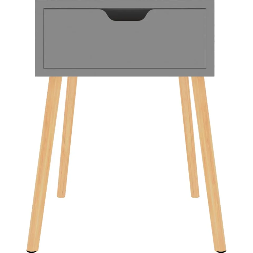 vidaXL Nachtkastjes 2 st 40x40x56 cm bewerkt hout grijs