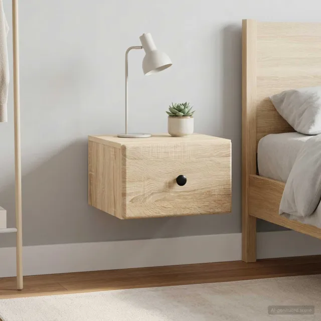 vidaXL Wandbeugel Bedkast 2 st Sonoma Eiken 34,5 x 33 x 20 cm, foto 2
