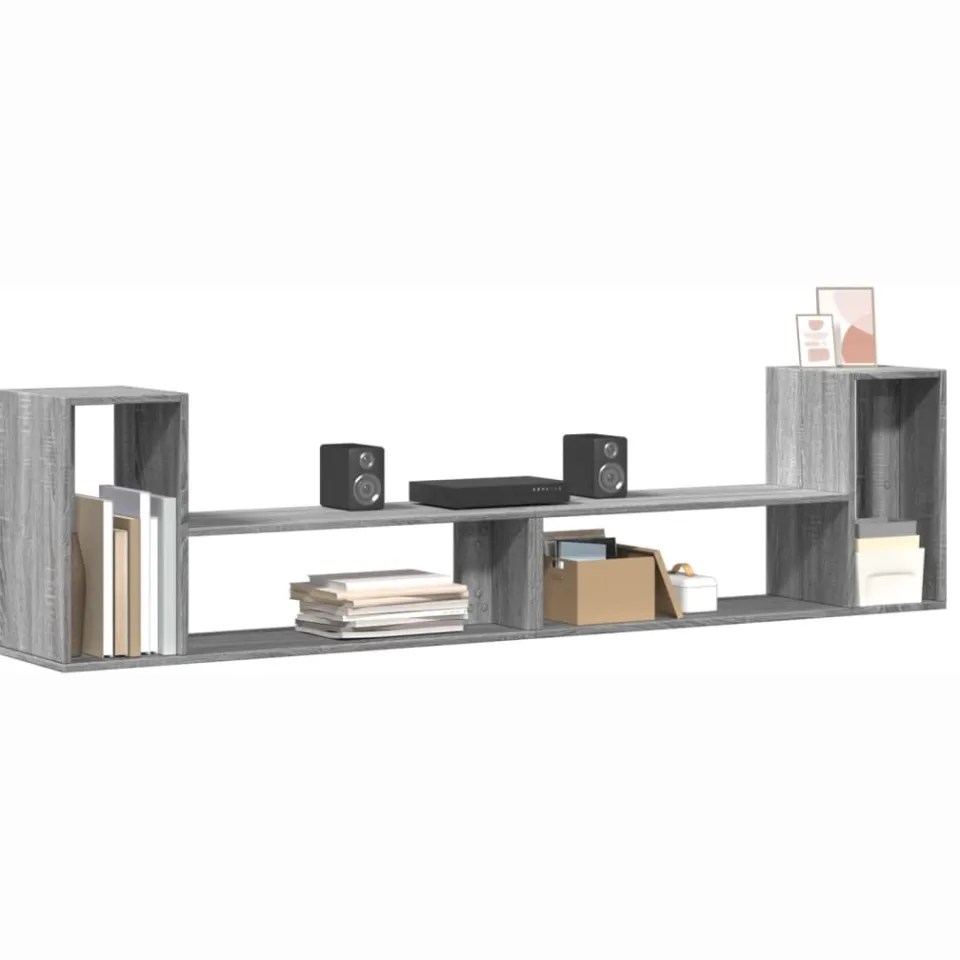 vidaXL Tv-meubelen 2 st 100x30x50 cm bewerkt hout grijs sonoma eiken