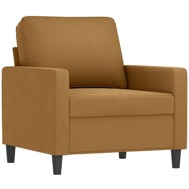 vidaXL Fauteuil - 60 - cm - fluweel - bruin