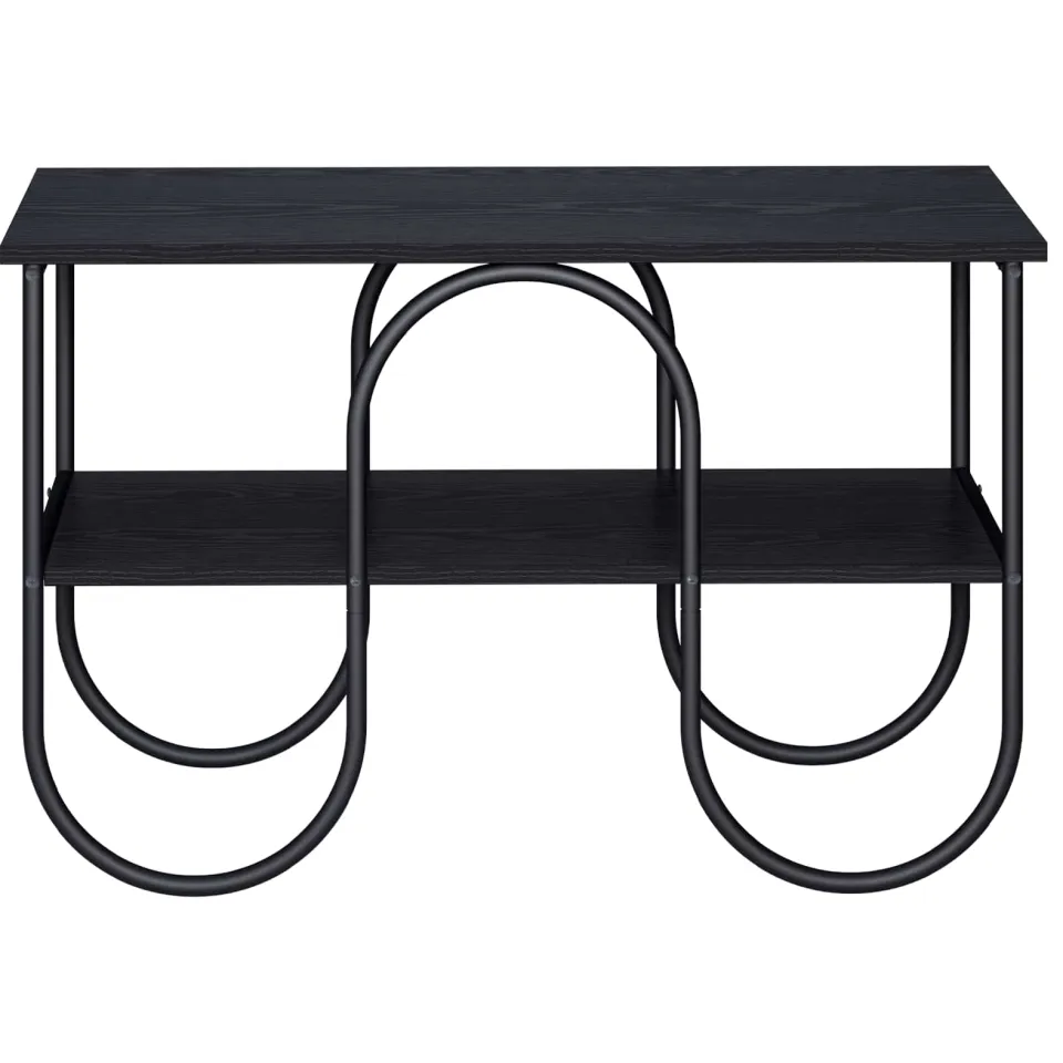 vidaXL TV-standaard 80 x 40 x 50 cm Zwart eiken Bewerkt hout