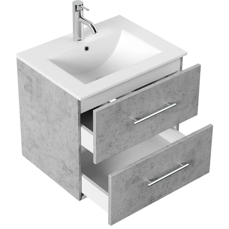 Wastafelkast Odin Beton 60 cm grijs, foto 2