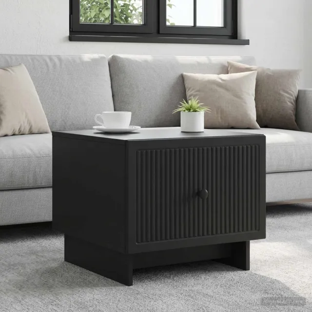 vidaXL Salontafel Zwart 49 x 50 x 40 cm Bewerkt hout, foto 2