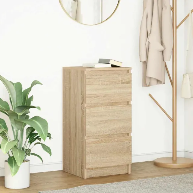 vidaXL Dressoir 37,5x35x76cm bewerkt hout sonoma eikenkleurig, foto 2