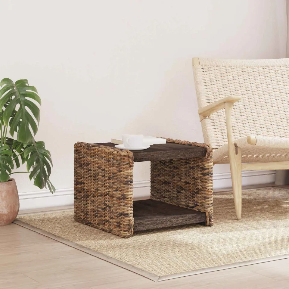 vidaXL Salontafel Naturel 45 x 45 x 45 cm Massief Mahoniehout Bruin
