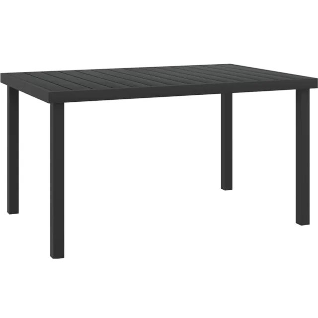 vidaXL Tuintafel 140x90x74 cm aluminium en HKC zwart