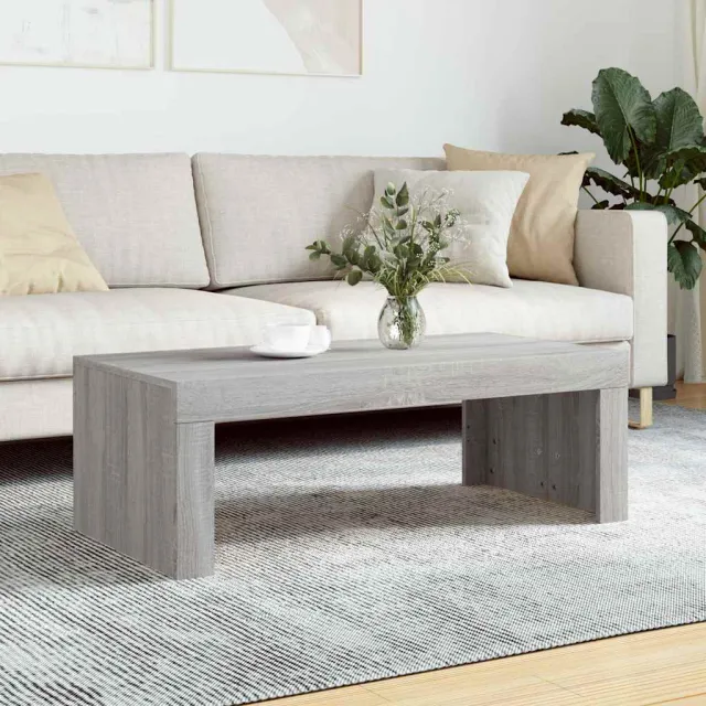 vidaXL Salontafel 102x50x36 cm bewerkt hout grijs sonoma eikenkleurig, foto 2