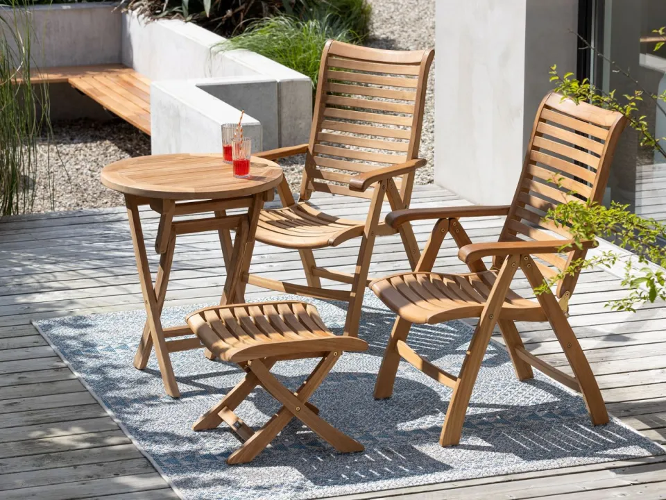 Bellagio tuinmeubelen Sunyard Preston klaptafel ø 100cm (h:75cm) bruin, foto 5