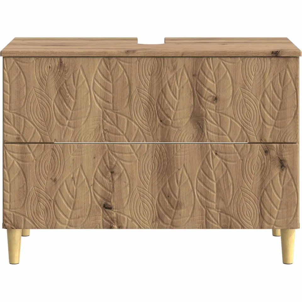 vidaXL Badkamer wastafelkast DELFT Artisanaal eiken 82 x 41 x 59 cm, foto 4