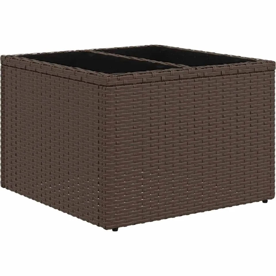 vidaXL 7-delige Loungeset met kussens poly rattan bruin, foto 3