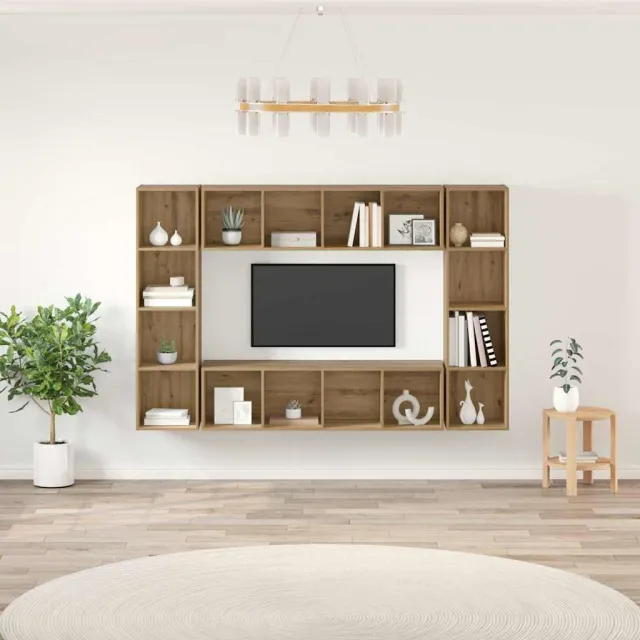 vidaXL Tv-meubelset 4 st 37 x 37 x 142,5 cm Bruin