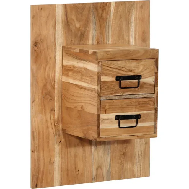 vidaXL Nachtkastje 60x32x80 cm massief acaciahout Bruin