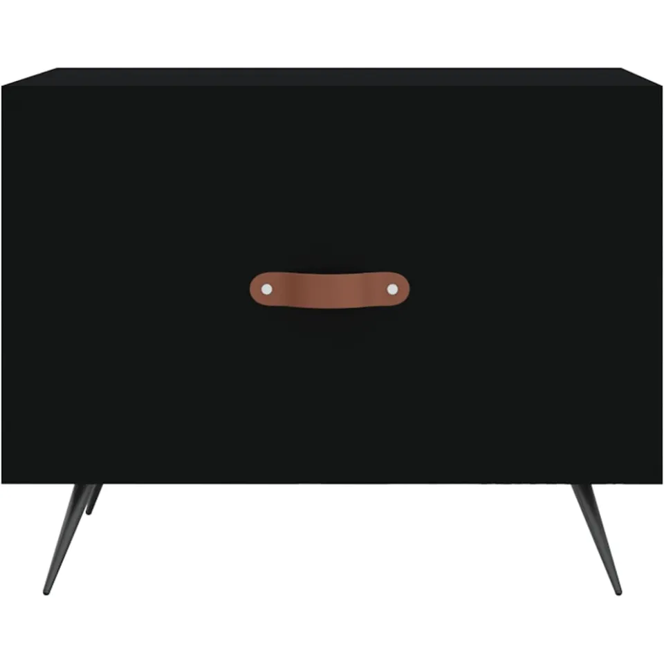 vidaXL Salontafel 50x50x40 cm bewerkt hout zwart