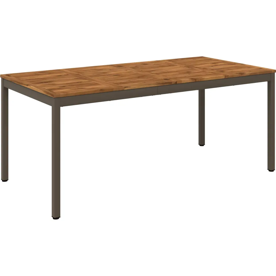 vidaXL Tuindiner tafel NAARDEN Natuurlijk en Koffie 147 x 88,5 x 75 cm bruin, foto 3