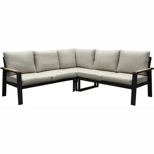 AVH-Collectie Lola hoek loungeset 3-delig aluminium antraciet