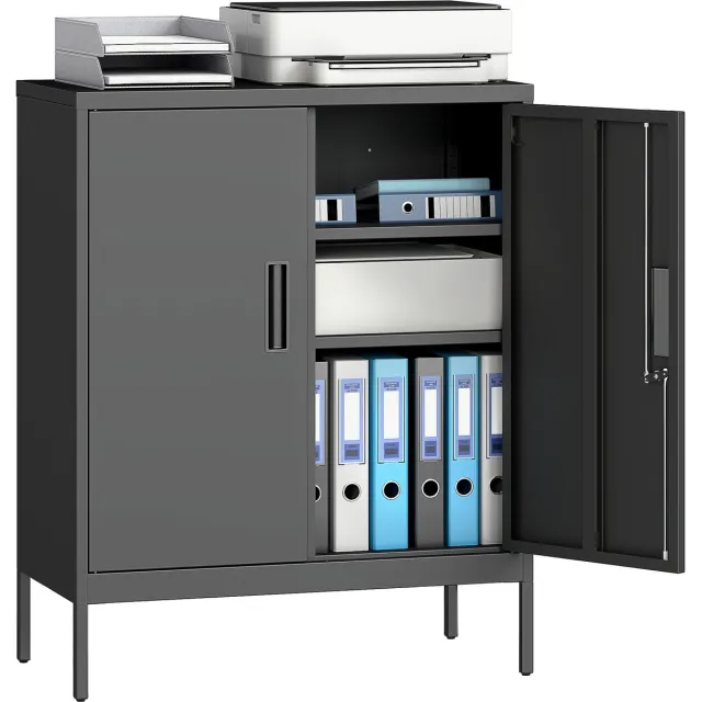 Homcom archiefkast - Staal - 80 x 40 x 100 cm - Zwart