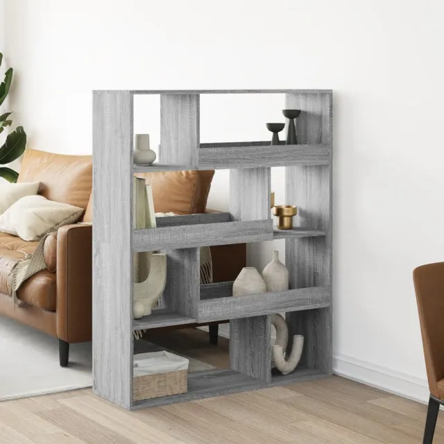 vidaXL Boekenkast 100x33x125,5 cm bewerkt hout grijs sonoma eikenkleur, foto 2