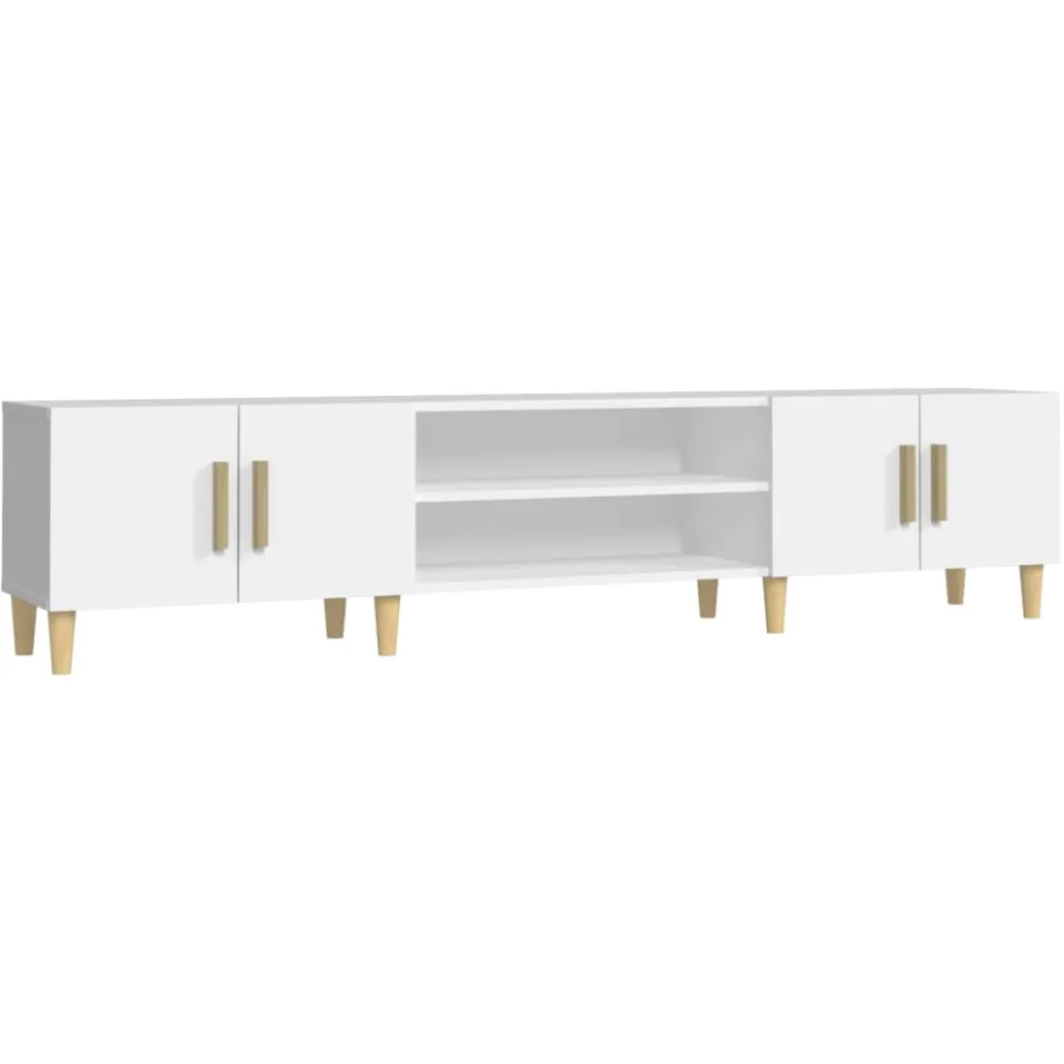 vidaXL Tv-meubel wit 180x31,5x40 cm bewerkt hout