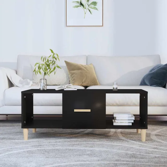 vidaXL Salontafel 102x50x40 cm bewerkt hout zwart, foto 2