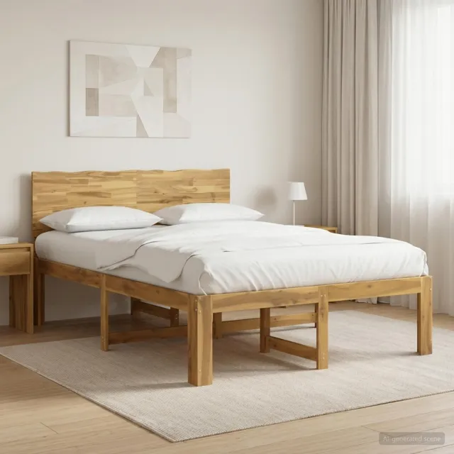 vidaXL Tweepersoonsbed met hoofdeinde ROSTOCK Wit 140 x 190 cm