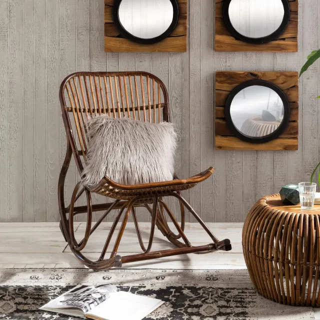 Artistiq Living schommelstoel rattan, foto 2
