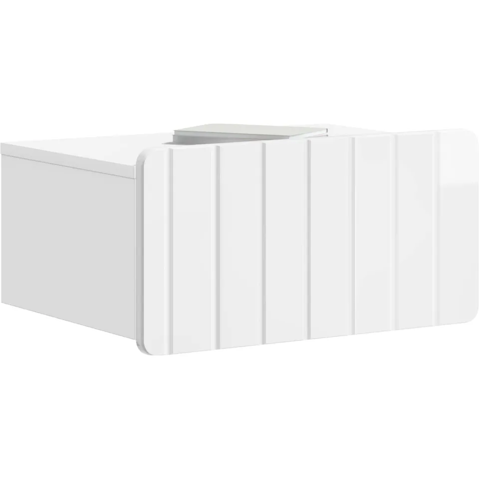 vidaXL Wandbeugel Bedkast 2 st Hoogglans Wit 49 x 34,5 x 24 cm