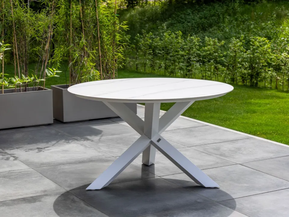 Bellagio tuinmeubelen Bellagio Lodola dining tuintafel ø 130cm wit, foto 3