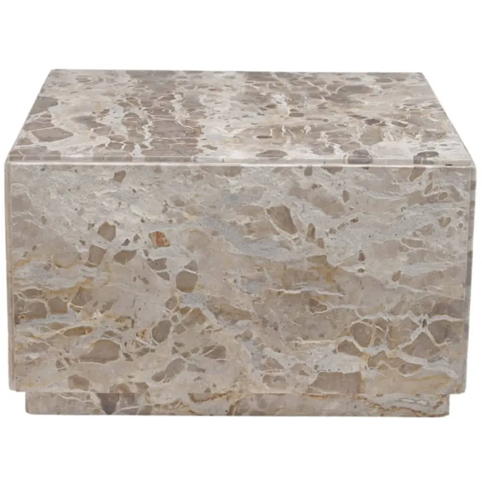 Giga Meubel Salontafel Malax - Vierkant Grijs Marmer - 62x62x35cm, foto 5