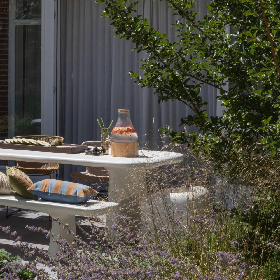 WOOOD Loggia Tuinbank - Polymeer - Naturel - 45x190x40, foto 2