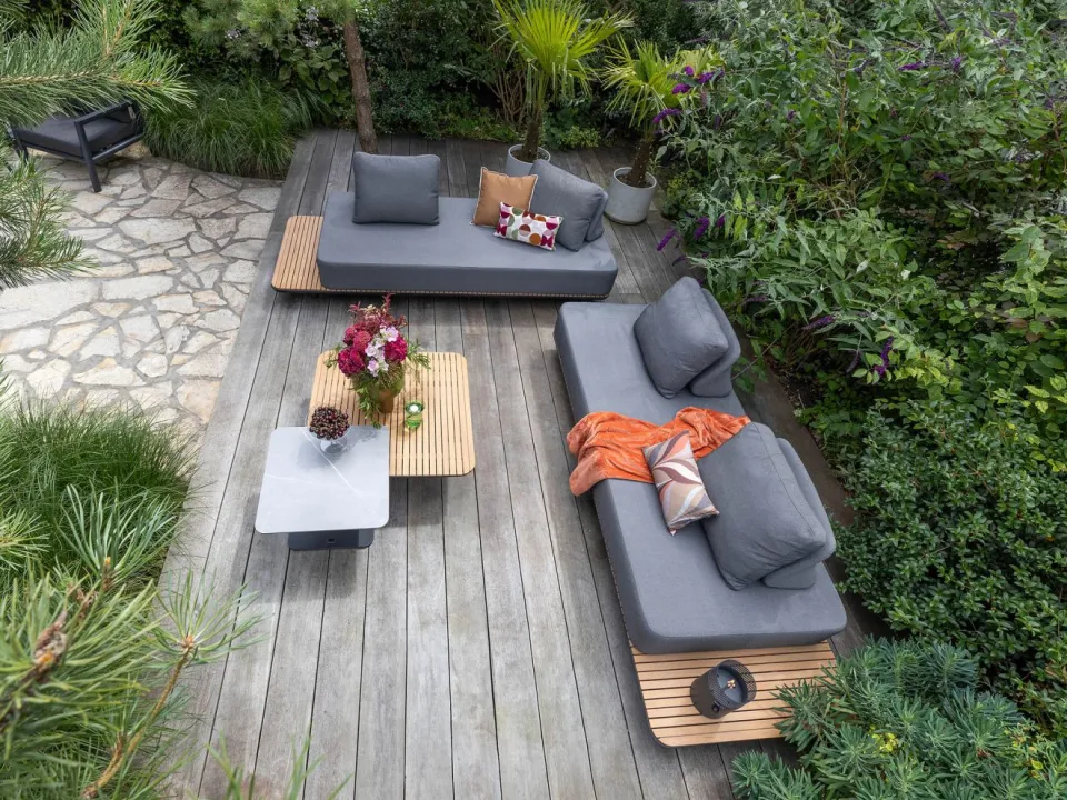 Bellagio tuinmeubelen Bellagio San Lupo lounge tuintafel 59x59x37cm grijs, foto 3
