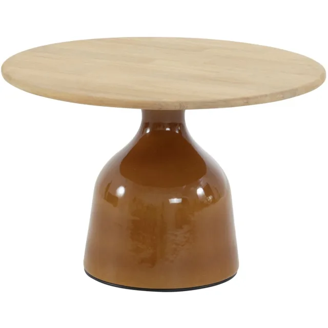 4 Seasons Outdoor June lounge tuintafel hoogglans keramiek caramel 60xH40 cm 4 Seasons Outdoor