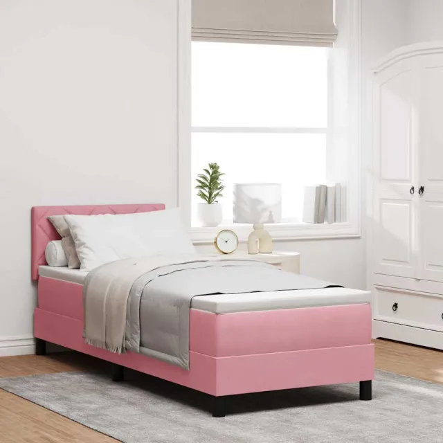 vidaXL Boxspringbed met hoofdeinde Roze 80 x 200 cm Fluweel